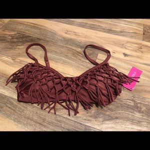 Rust colored swim top